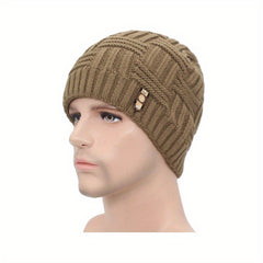 Skullies Beaines Knitted Hat Winter Hats Men Women Bonnet Warm Thick Fur Cap