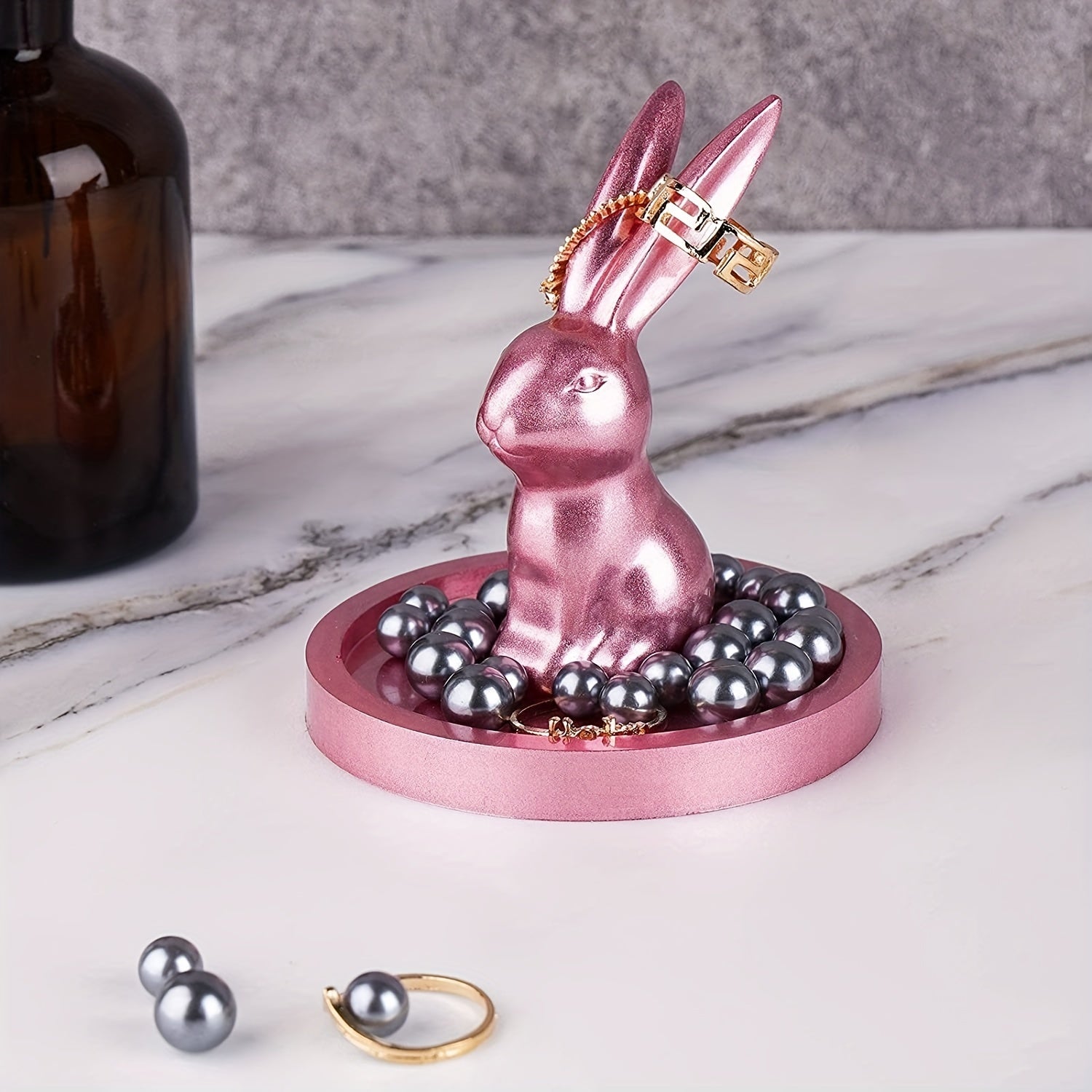 Epoxy Resin Silicone Mold 3D Rabbit Ring Holder DIY Craft