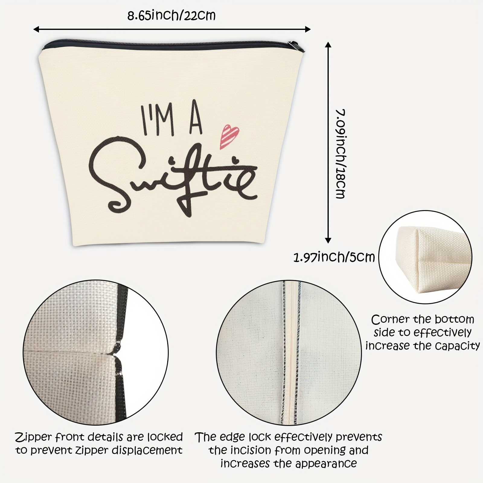 Women's Friendship Music Sister Makeup Bag Gift