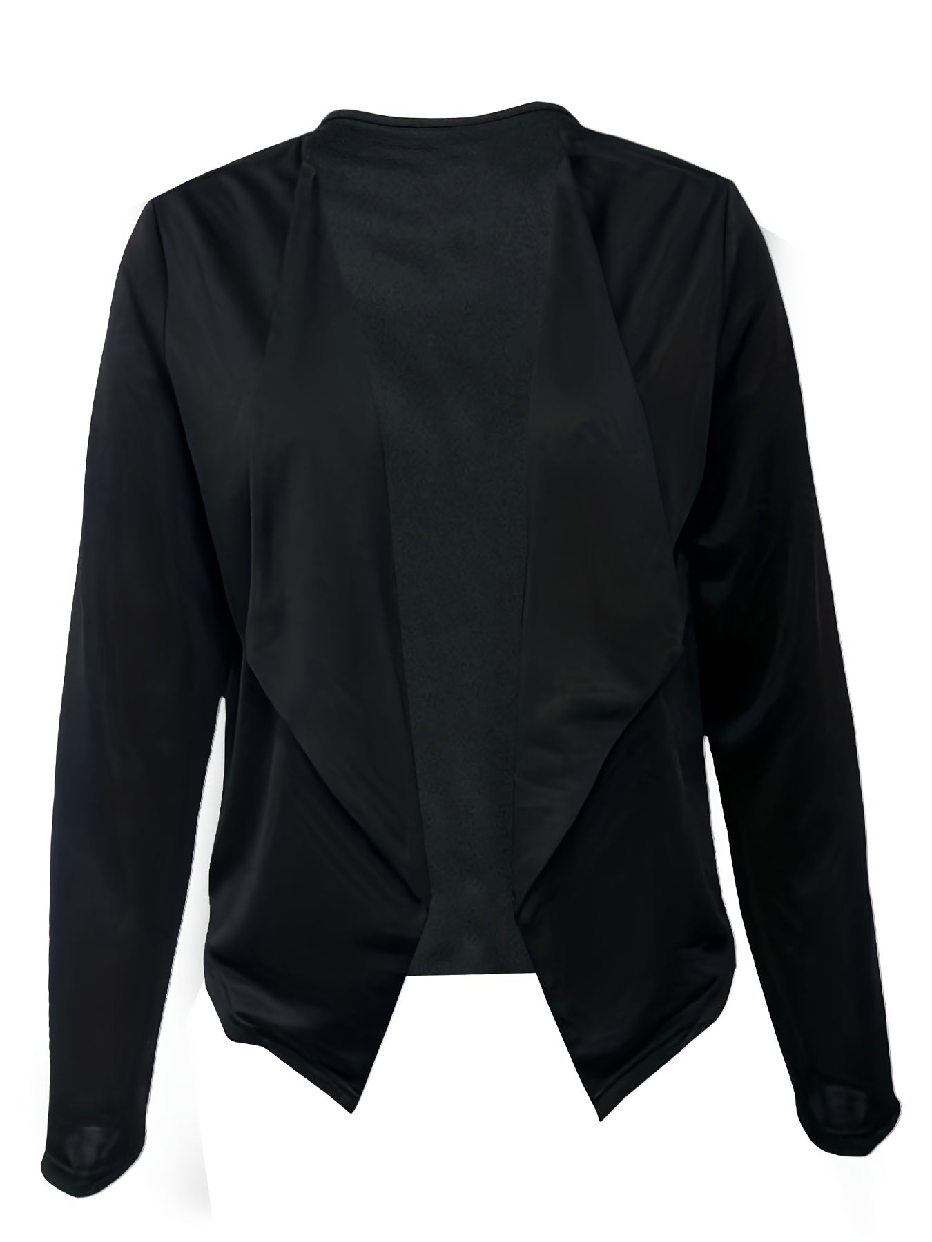 Long Sleeve Open Front Casual Jacket Women's Clothing