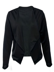 Long Sleeve Open Front Casual Jacket Women's Clothing