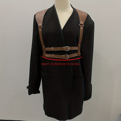 Men's PU Leather Shoulder Strap Chest Belt for Role Playing