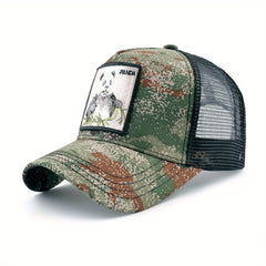 Unisex Camouflage Baseball Cap Animal Embroidery