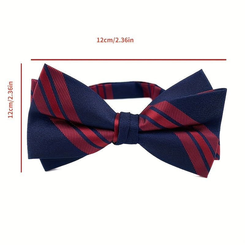 Formal Drawdown Bow Tie with Bowknot for Men