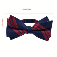 Formal Drawdown Bow Tie with Bowknot for Men
