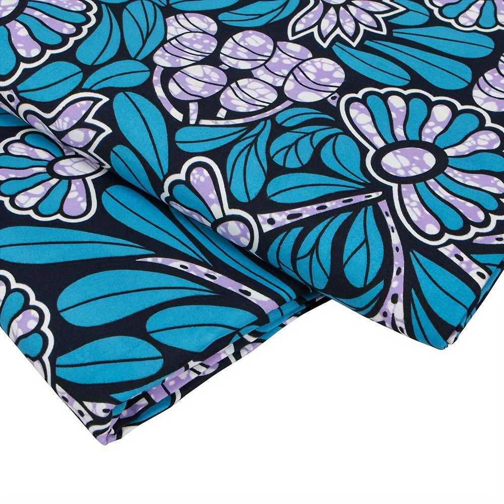 African Ethnic Wax Dye Printing Fabric Double Sided Geometric Print Cloth
