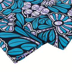 African Ethnic Wax Dye Printing Fabric Double Sided Geometric Print Cloth
