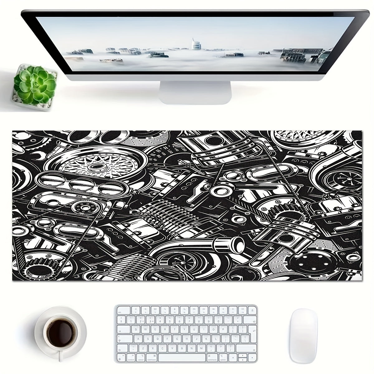 Automobile Car Parts Non Slip Rubber Mouse Pad 30x70cm
