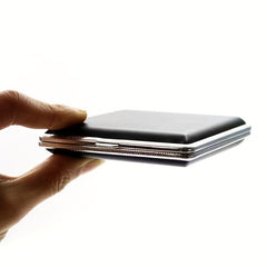 20 Pack Metal Clip Leather Cigarette Case Flip Cover Square Keychain