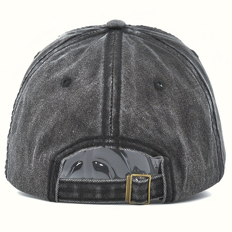 Distressed C Embroidered Sun Hat Baseball Cap
