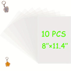 10Pcs Shrink Art Paper for Unique Crafts and Accessories