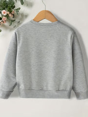 DADDY ME Fist Print Sweatshirt Boys Casual Graphic Stretch Fabric Autumn Winter