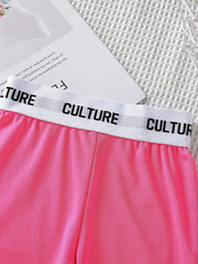 Girl Casual Heart Pattern Sports Yoga Shorts High Stretchy Athletic Fit