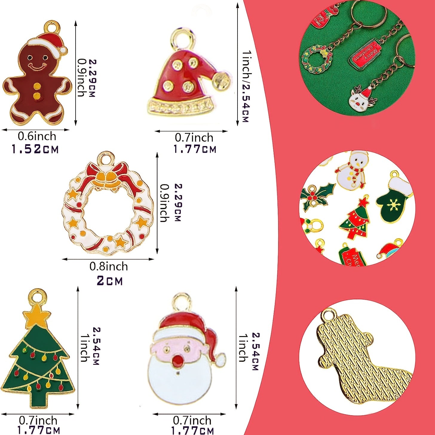 150pcs Christmas Charm Pendant Set DIY Jewelry Making Accessories
