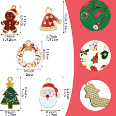 150pcs Christmas Charm Pendant Set DIY Jewelry Making Accessories