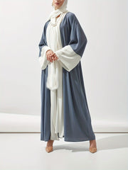 Modest Abaya Dress Women's Plus Colorblock Long Sleeve