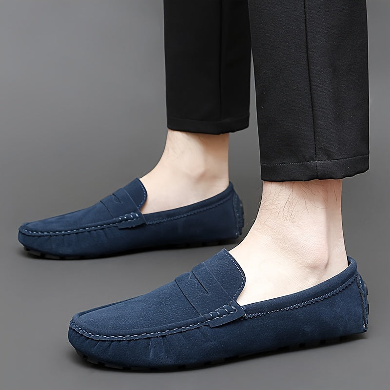 Women's Solid Flat Loafers Comfortable Non slip Round Toe Shoes