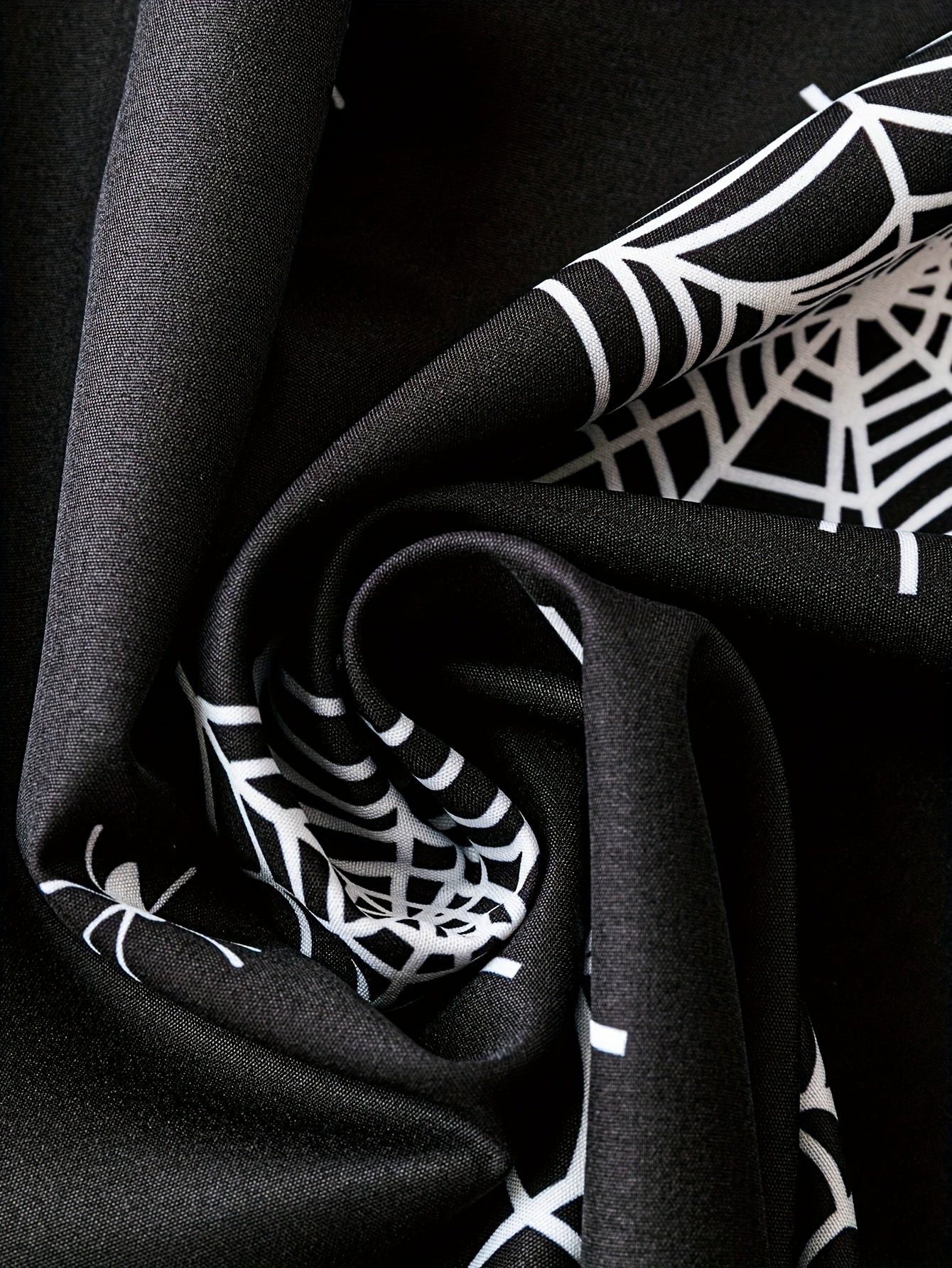 Halloween Spider Web Print Maxi Skirt