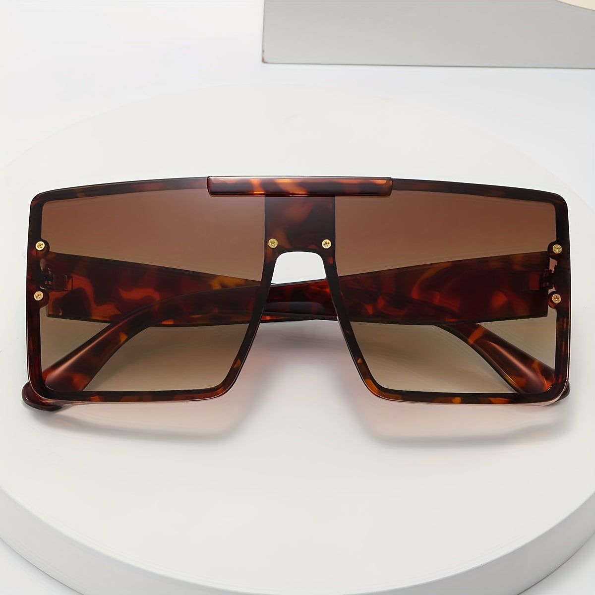 Oversized Square Frame Sunglasses Gradient Lens UV400