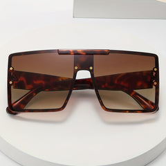 Oversized Square Frame Sunglasses Gradient Lens UV400