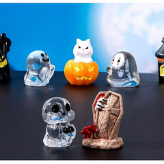Halloween Crystal Accessory Faceless Ghost Pumpkin Resin Trinket