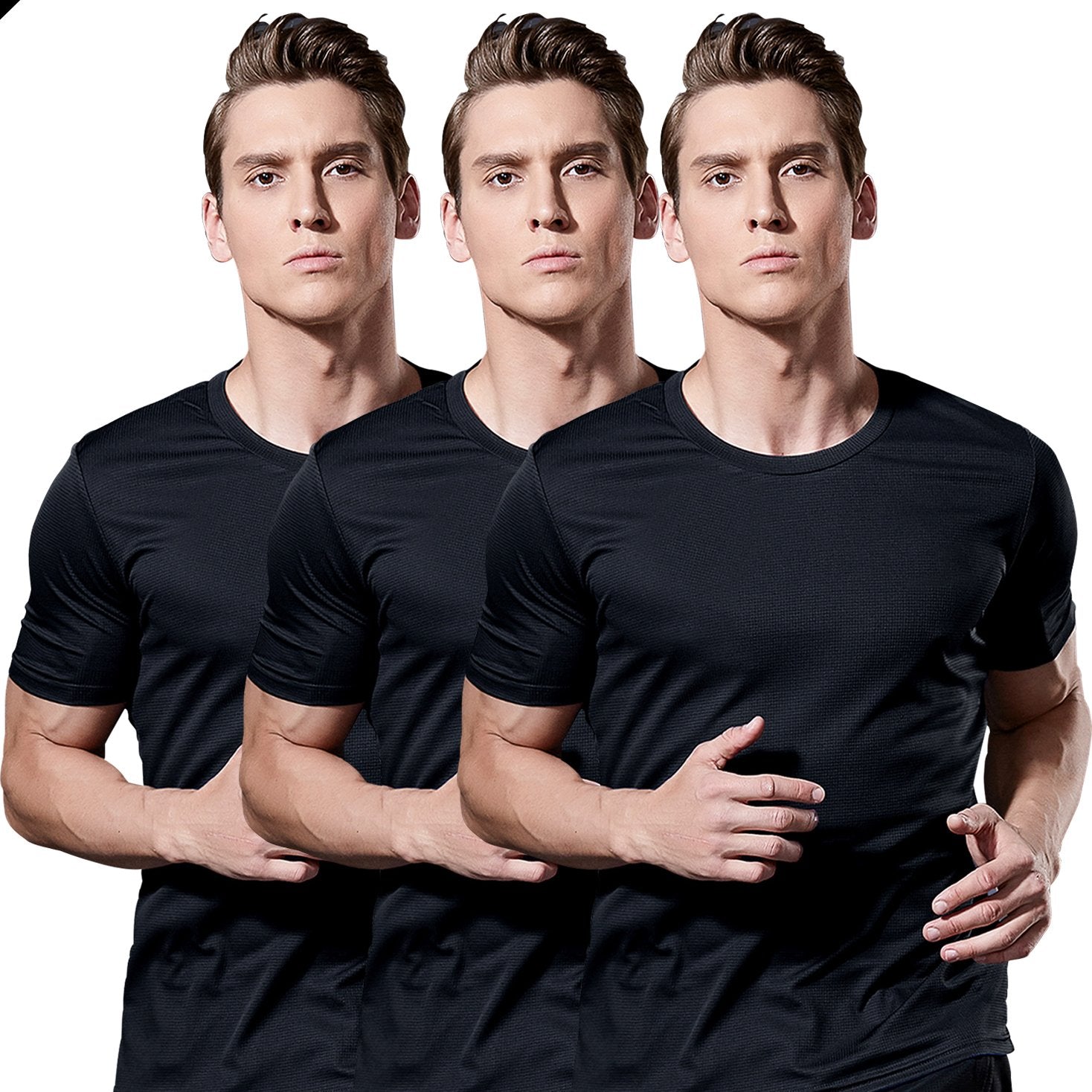 3pcs Men's Quick-drying Running Fitness T Shirt