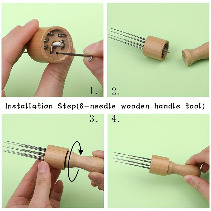 Complete Needle Felting Kit with 8 Felting Needles Tool 36 38 40 Gauge