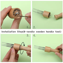 Complete Needle Felting Kit with 8 Felting Needles Tool 36 38 40 Gauge