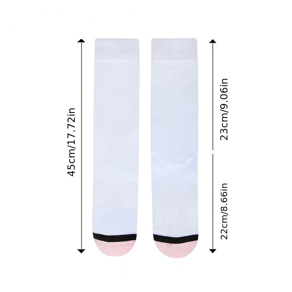 Colorblock Crew Socks Mid Tube Women's Stockings