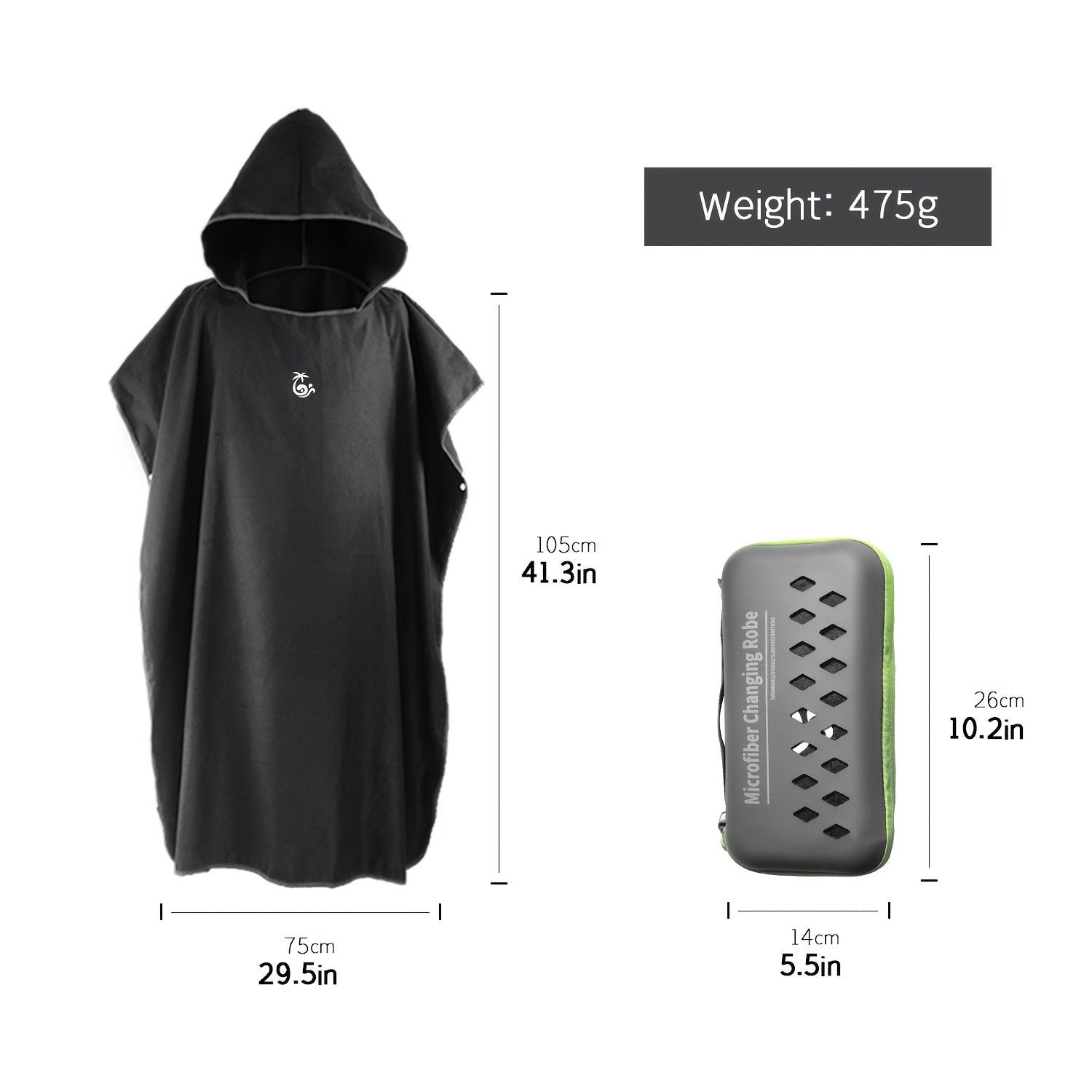 Mutao Changing Robe Towel With Portable Box Hooded Poncho