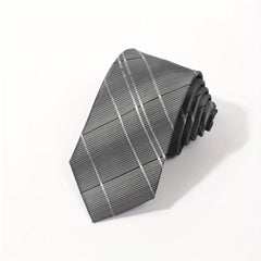 Men's Striped Plaid Suit Fabric Tie