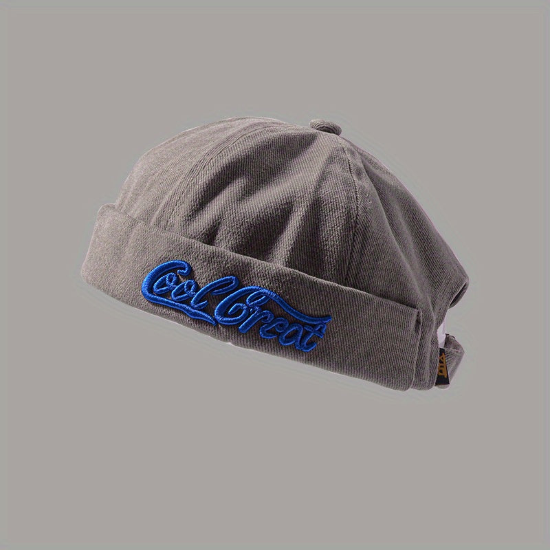 Retro Sailor Hat Embroidered Hip hop Melon Skin Hat