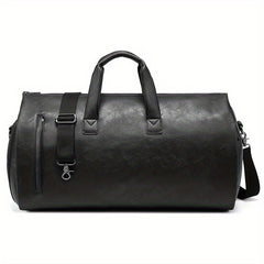 PU Leather Garment Bag For Travel Carry On Suit Carrier Storage Bag