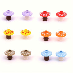 10pcs Small Granular Building Blocks with Mushrooms for DIY Projects