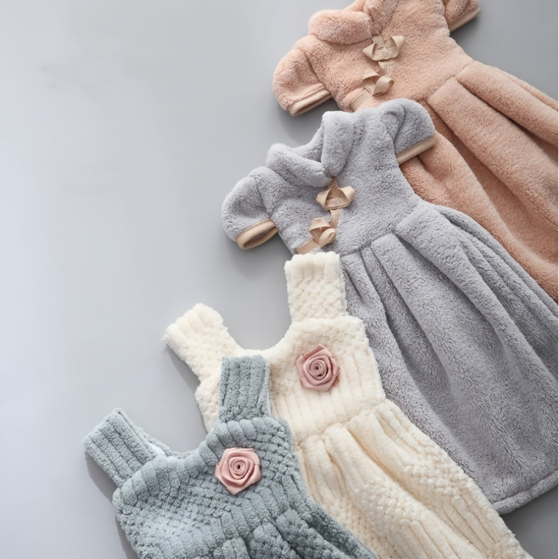 Chinese Style Soft Coral Fleece Hand Towel