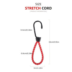 Heavy Duty 3pcs Bungee Cords With Hooks For Tarps Tents Trucks Boats