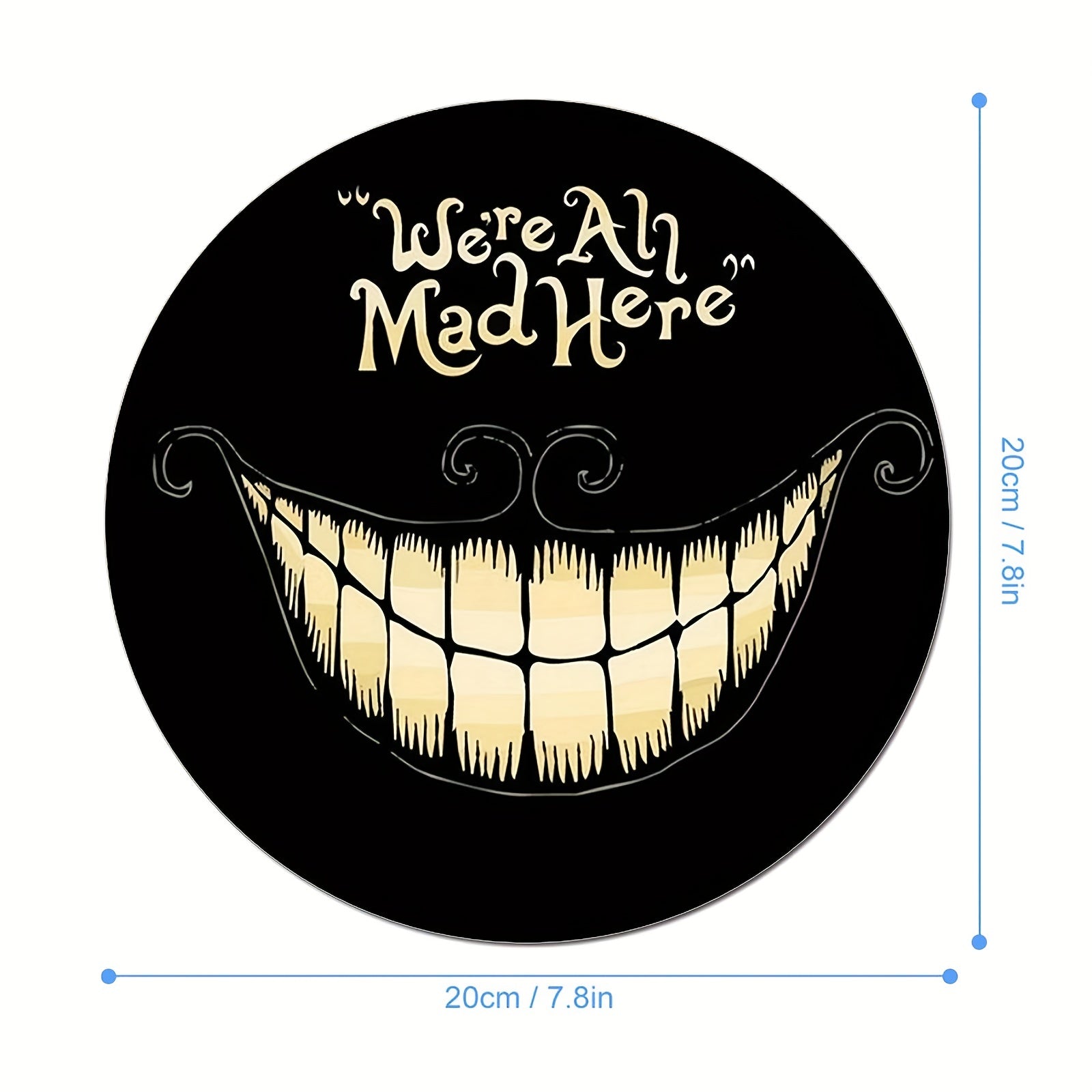 Round Mouse Pad Washable Non Slip Rubber Base Mouse Pad 20cmx20cm