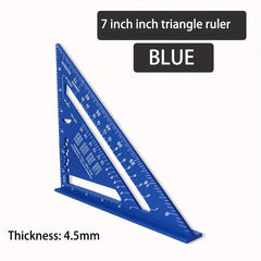 7Inch Triangle Ruler Aluminium Carpenter Set Square Angle Woodworking Tools