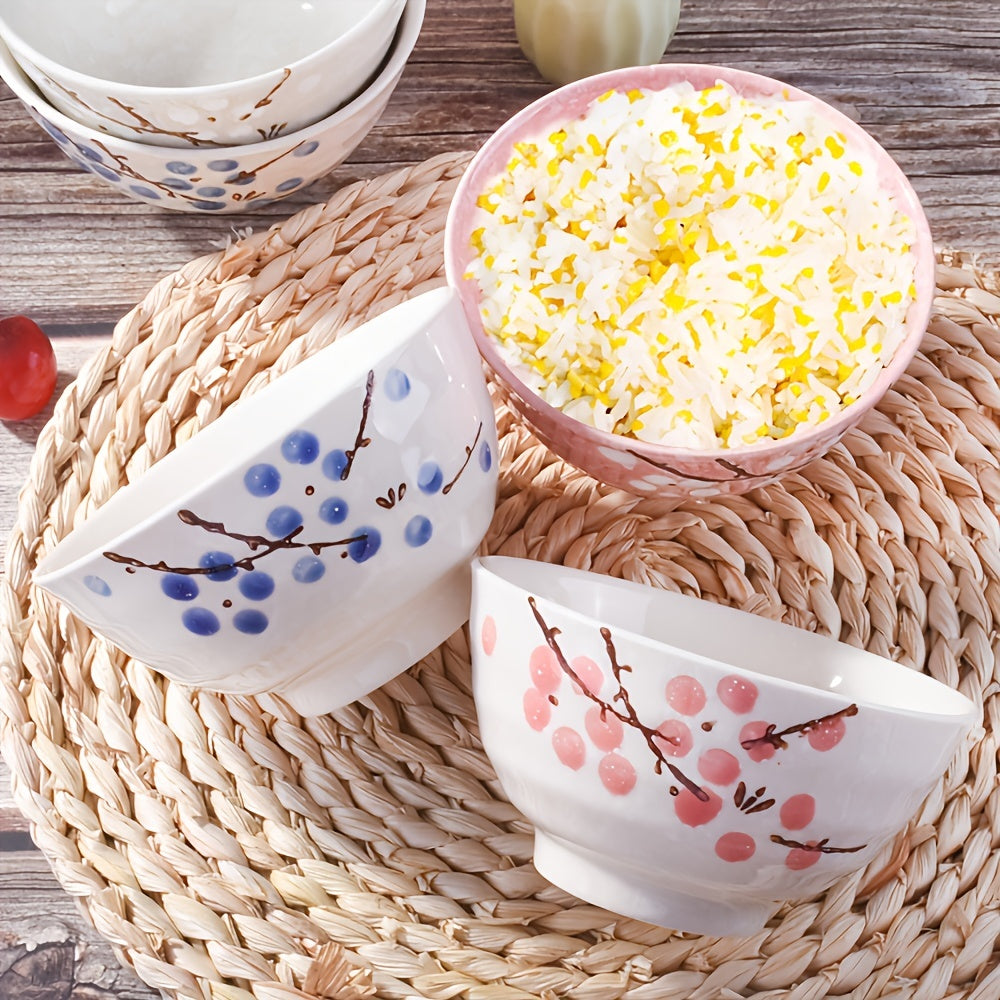 4pcs Ceramic Cereal Bowls Rice Bowls Soup Bowls Ceramic Dessert Bowls
