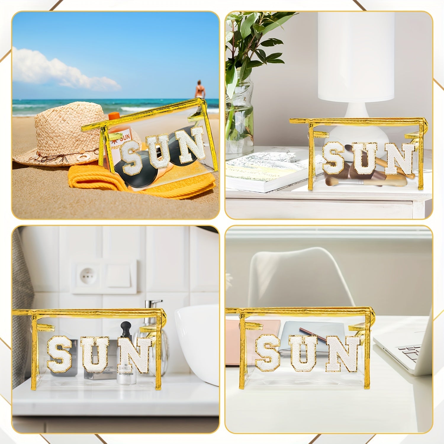 SUN Cosmetic Toiletry Bag Portable Makeup Swimming Pool Bag