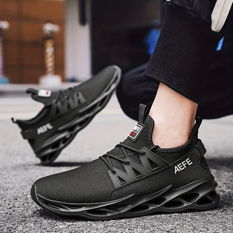 Men's Breathable Lace Up Blade Sneakers Outdoor Walking Shoes