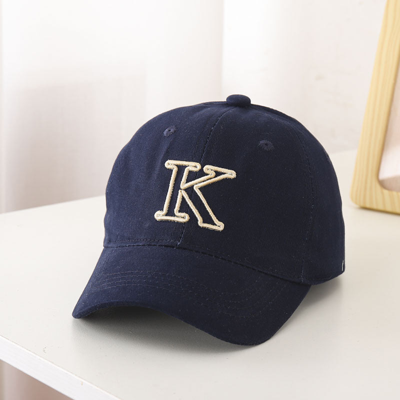 Kids Baseball Cap K Embroidery Sun Protection Sunshade Hat