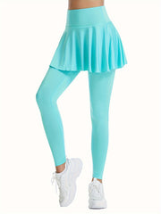 2 in 1 Sport Skorts Quick Dry Running Tennis Skirts With Leggings
