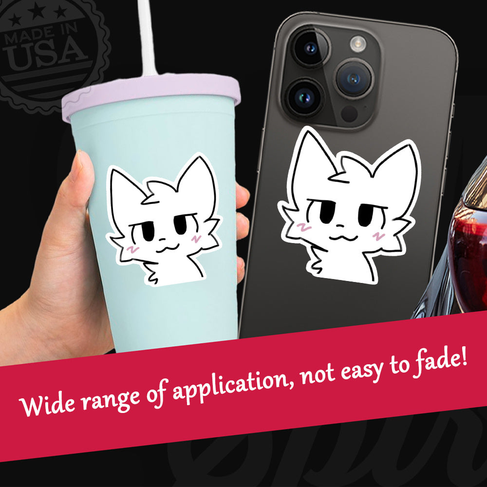 Cartoon Cat Vinyl Decals Matte Finish Stickers