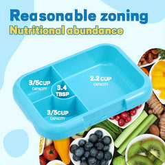 Portable 4-grid PP Lunch Box for Camping Picnic and Beach