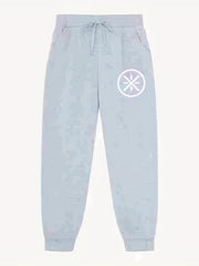 Symbol Pattern Print Men's Pants Drawstring Comfy Active Stretch Trousers