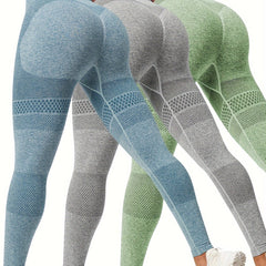 3pcs Seamless High Waist Fitness Leggings Hip Lifting Gym Sports Pants