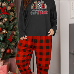 Women's Leopard Christmas Tree Pajamas Set