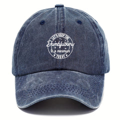 Vintage Distressed Baseball Cap with Fun Print