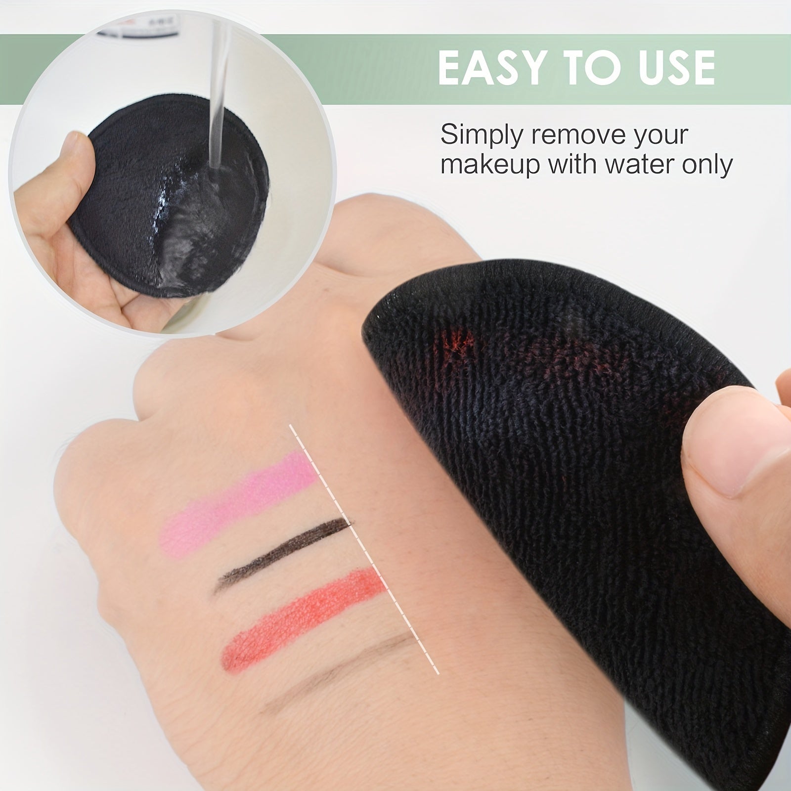 Reusable Makeup Remover Pads 12 Pack Microfiber Facial Cleaning Puff